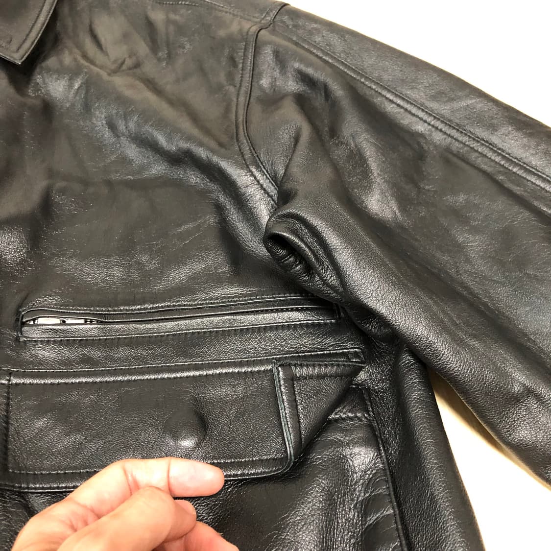 (XXL) 도프 제이슨 DOFF JASON 오버핏 램스킨 블루종 자켓 상품이미지10