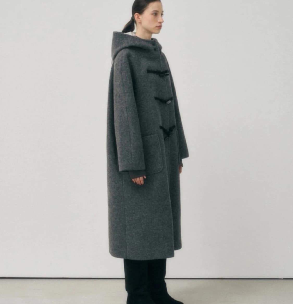 Duffle Long Coat (Charcoal) 상품이미지4