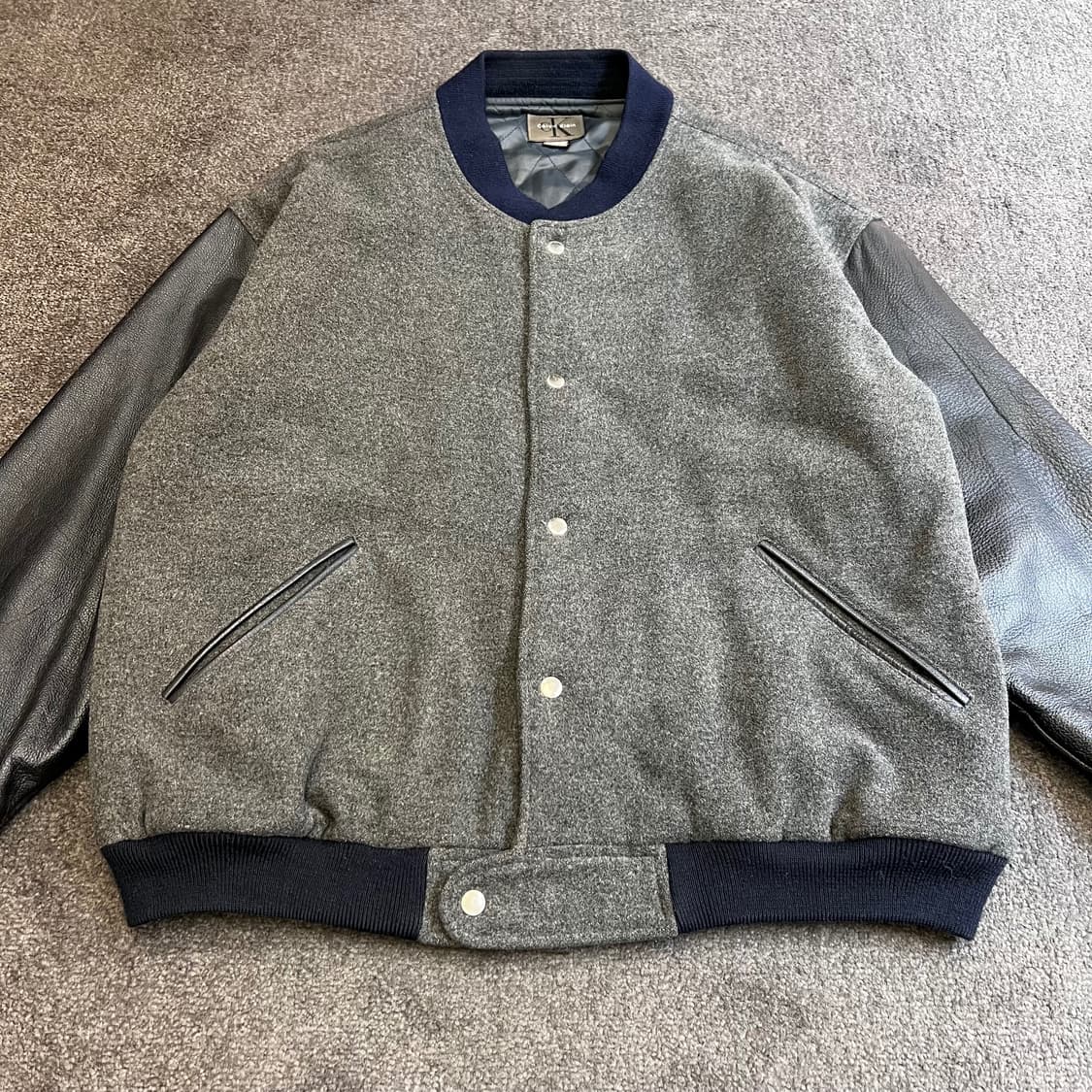 캘빈클라인 레더 배색 스타디움 자켓 상품이미지2