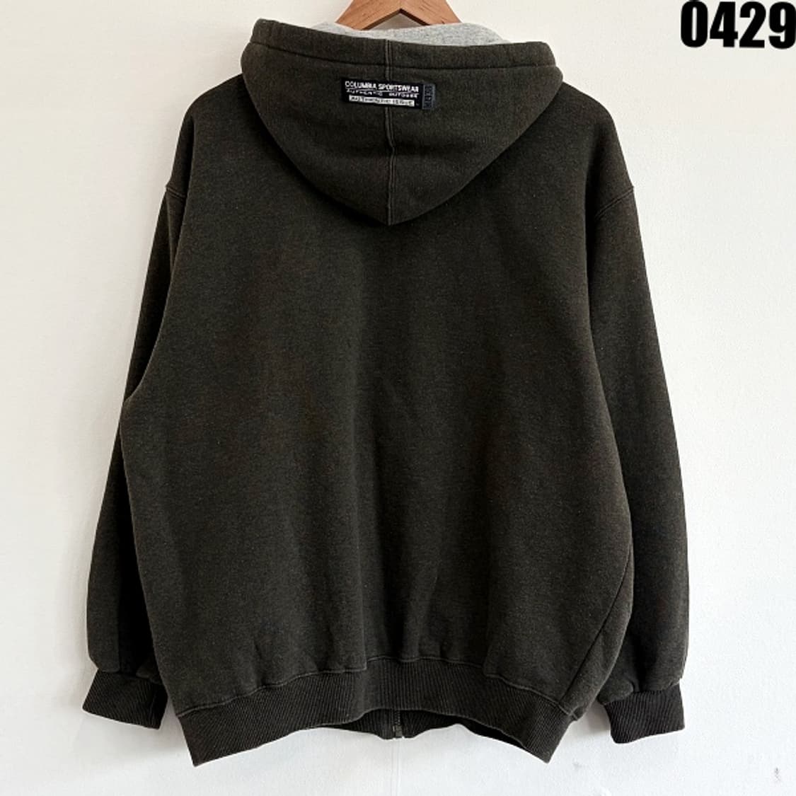 컬럼비아 기모 오버핏 후드집업 블랙 L 0429 상품이미지9