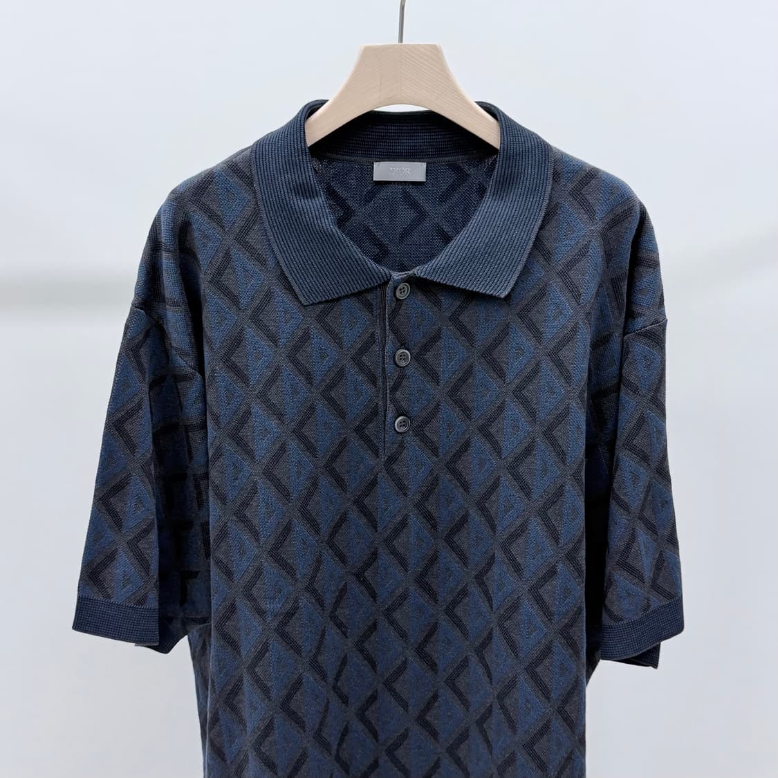 [S+급/2XL] 디올 CD 다이아몬드 니트 반팔 카라티 상품이미지2