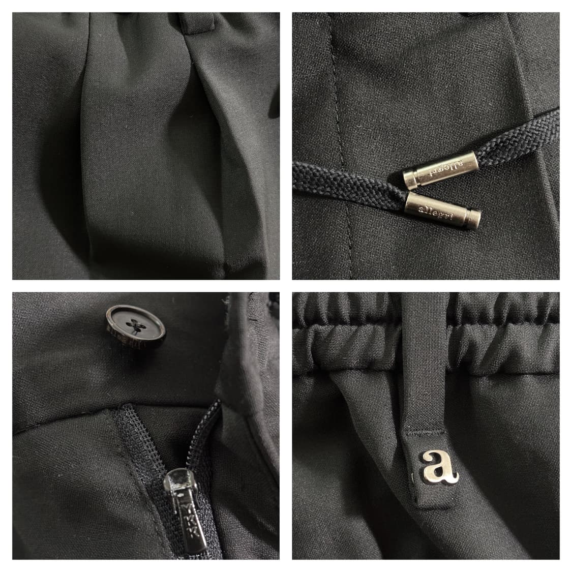 알레그리 울 투턱 밴딩 슬랙스29~31/블랙 상품이미지6