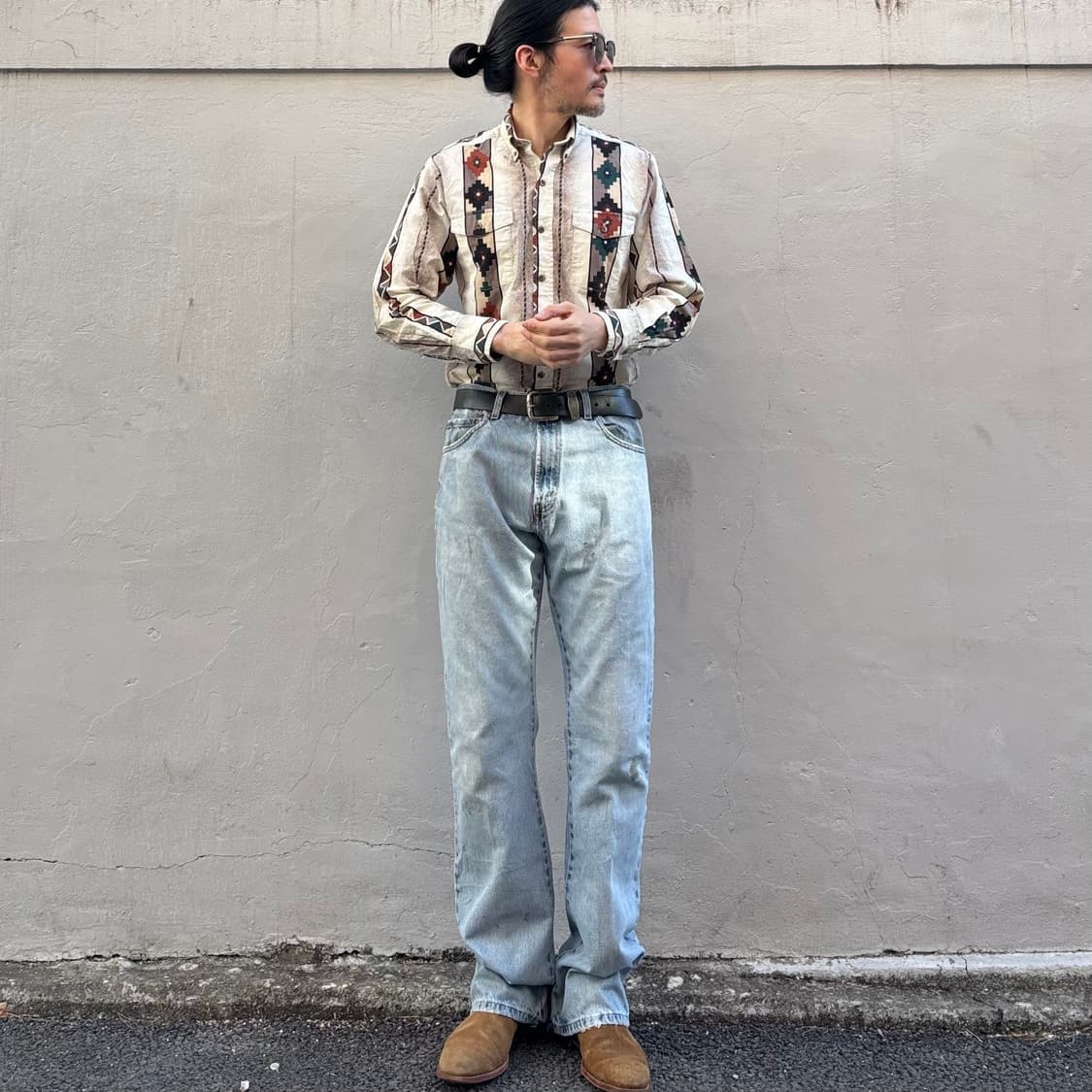 빈티지 팬핸들 슬림 웨스턴 셔츠 상품이미지8