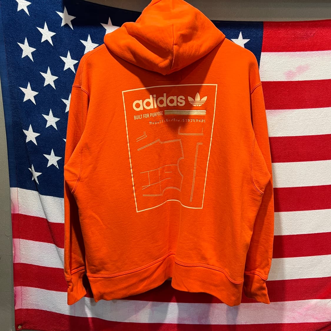 아디다스 주황 후드티 상품이미지2