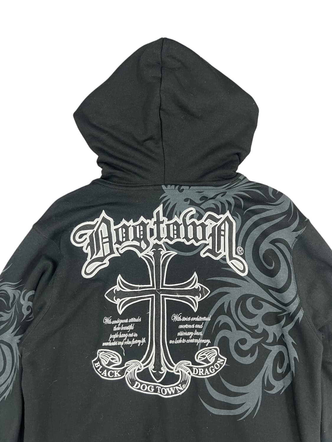 Dog Town black dragon hoodie zip 상품이미지4