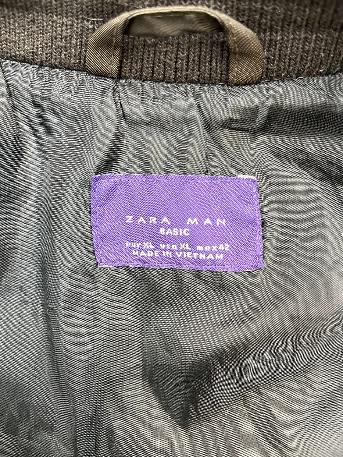 자라 브라운 나일론/레더 집 자켓 상품이미지6