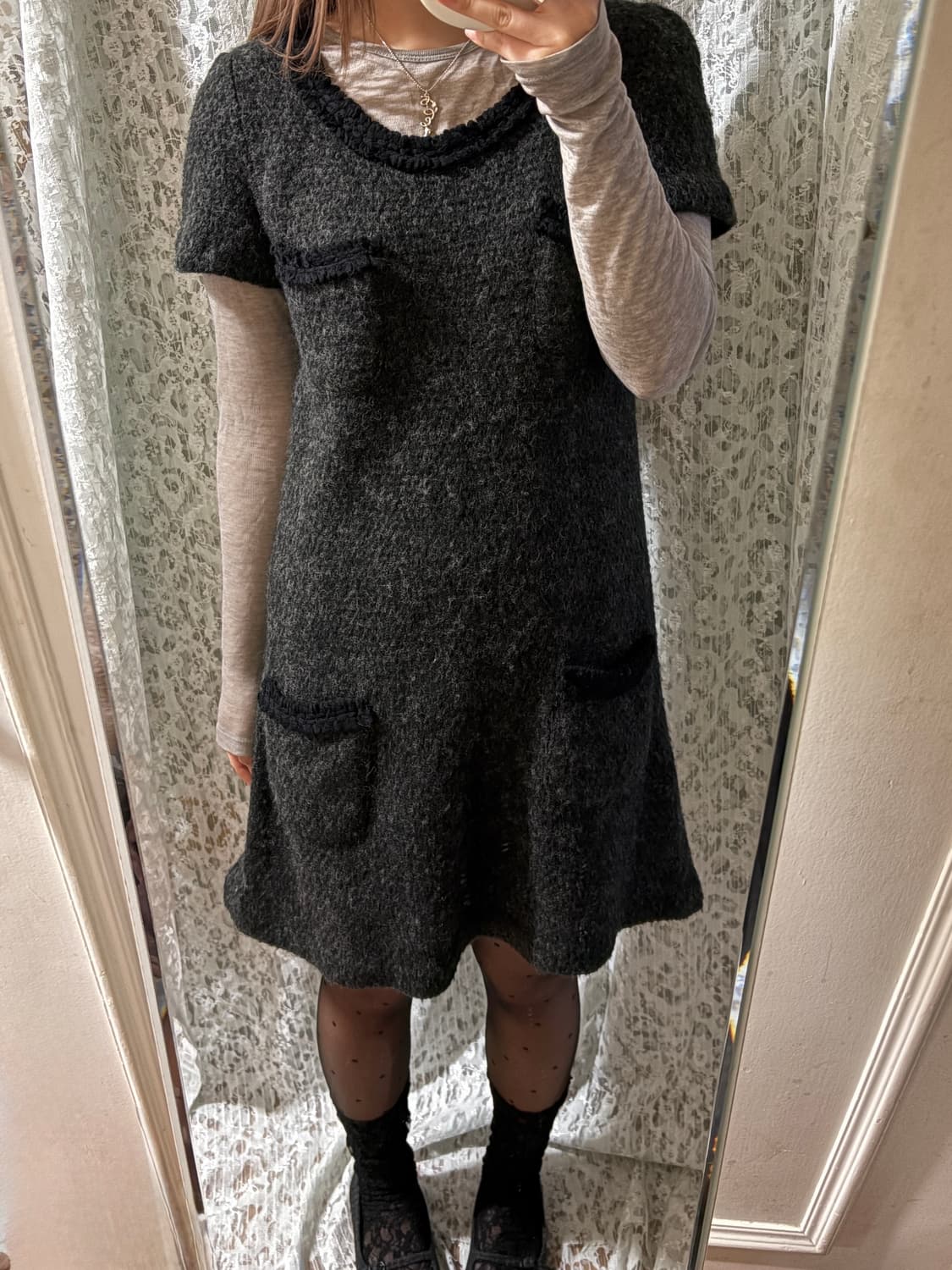 black 보들보들 원피스 상품이미지4