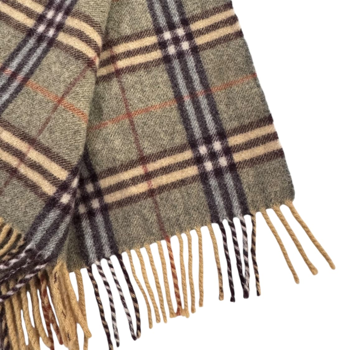 정품 버버리 노바체크 카키 머플러 상품이미지3