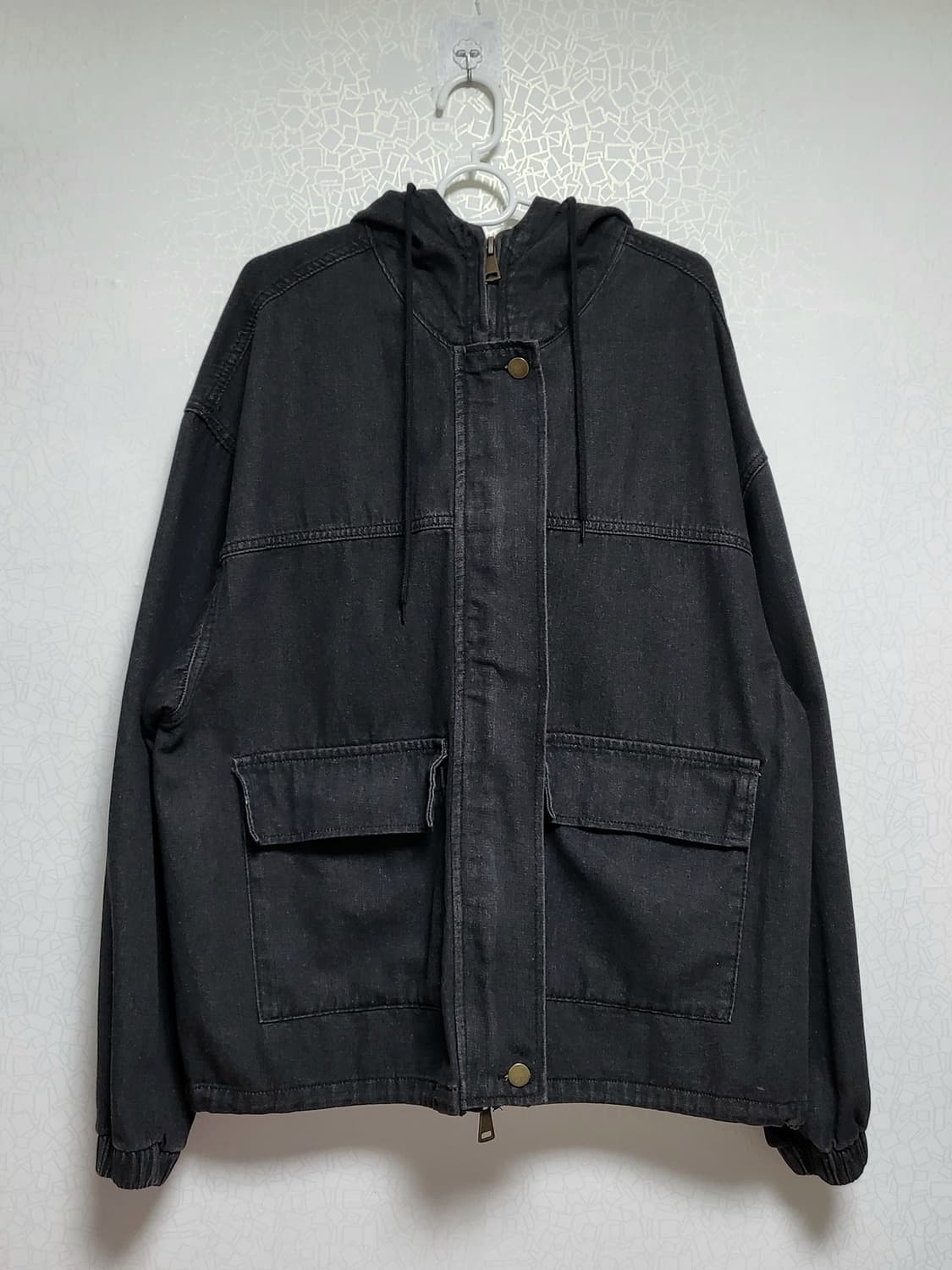 바온 카호 후드 데님 자켓 흑청 상품이미지5