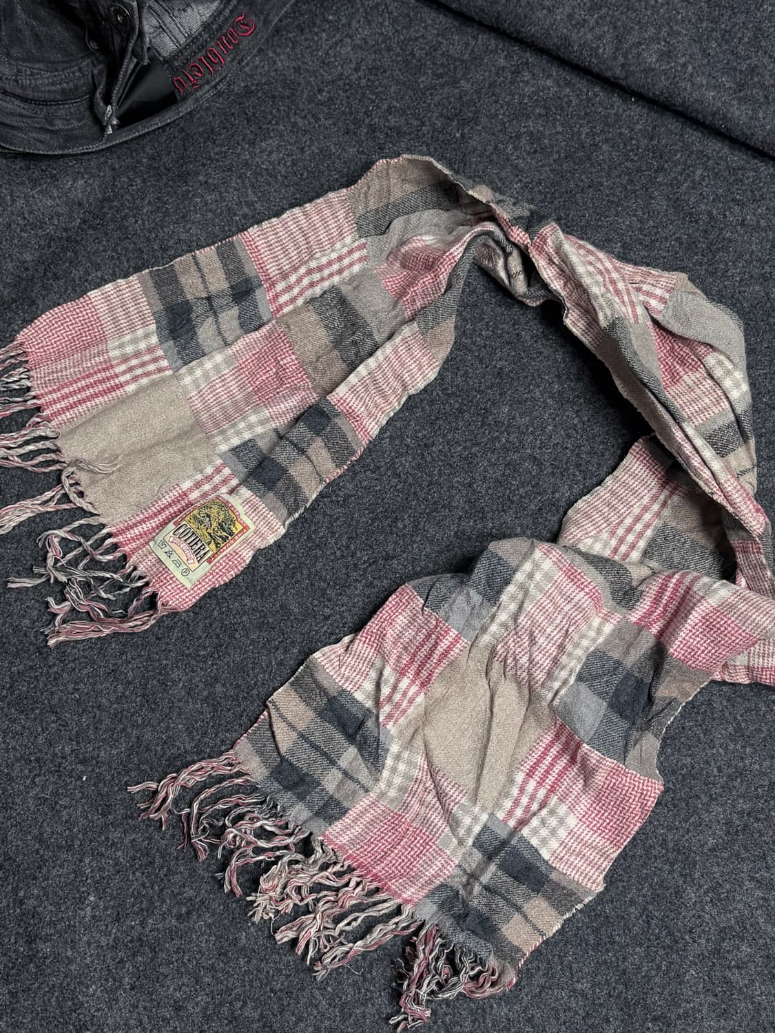 "COTIERA" cotton100% check muffler 상품이미지3