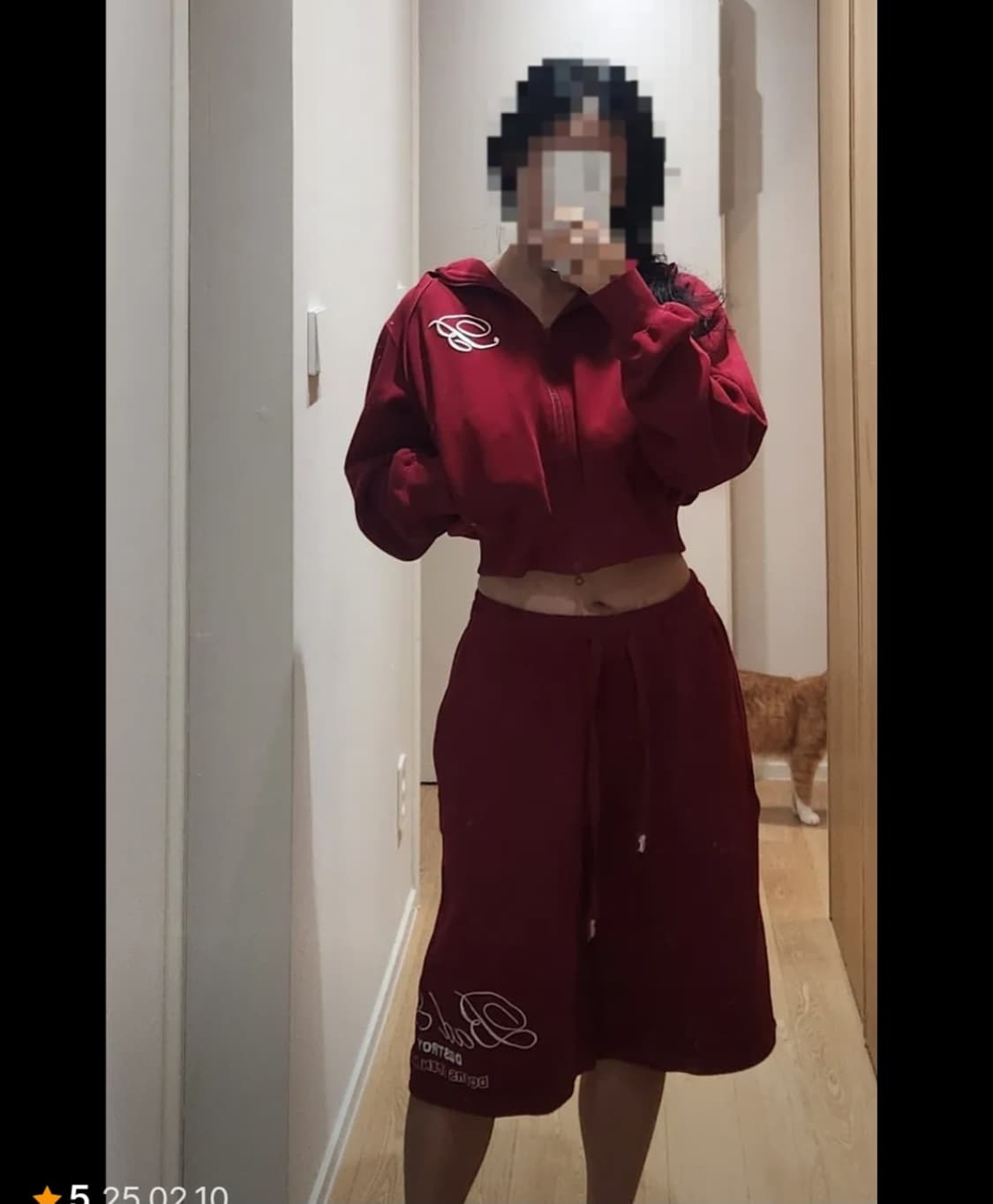 배드블러드 로고 버뮤다팬츠 레드 상품이미지4