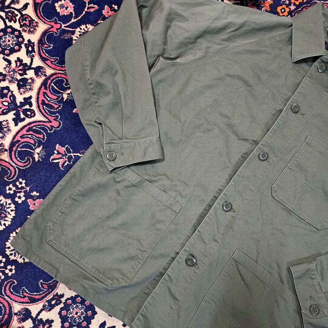 유니클로(UNIQLO) 유틸리티 올리브 코튼 자켓 XL size 상품이미지2