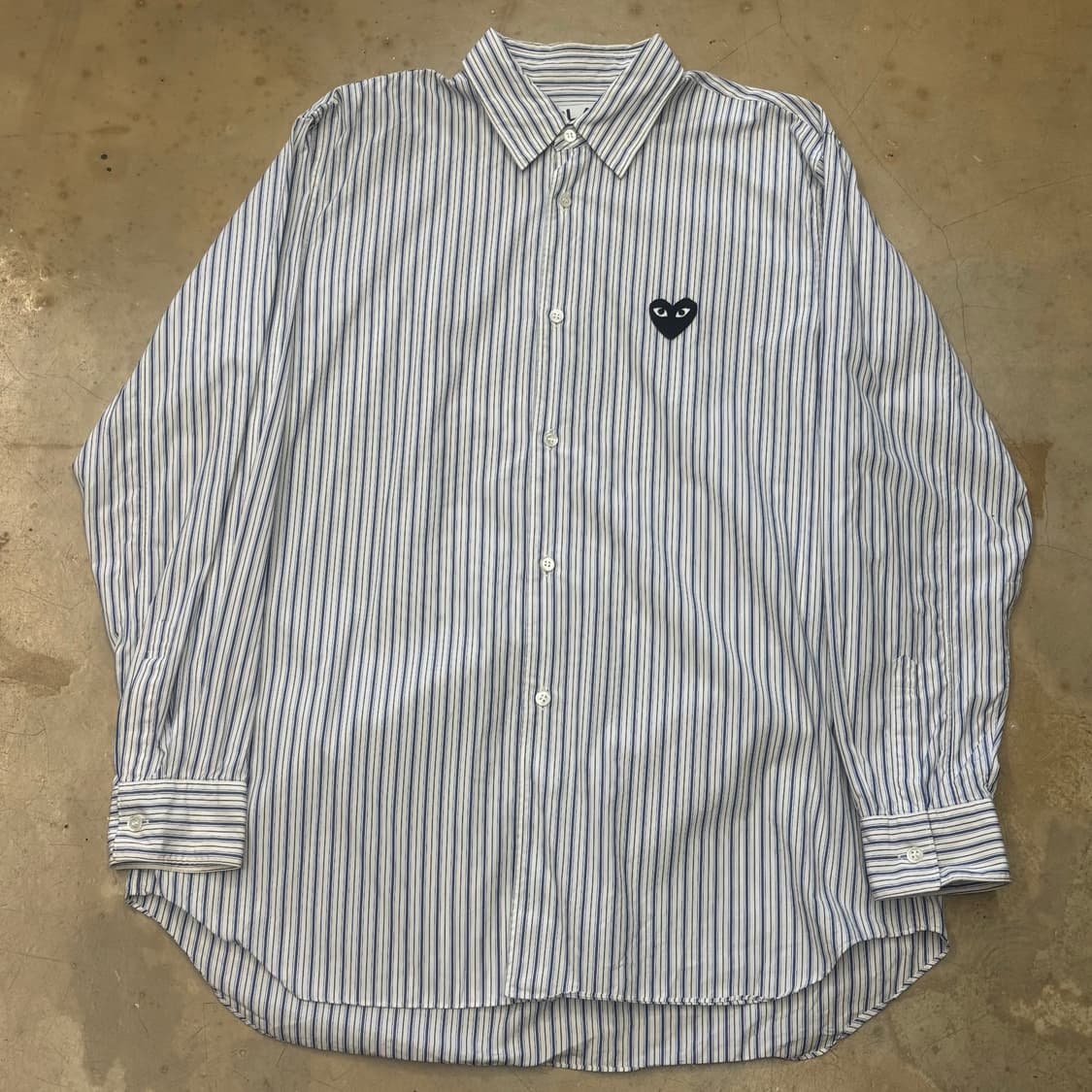 L 꼼데가르송 스트라이프 블랙와펜 셔츠 상품이미지2