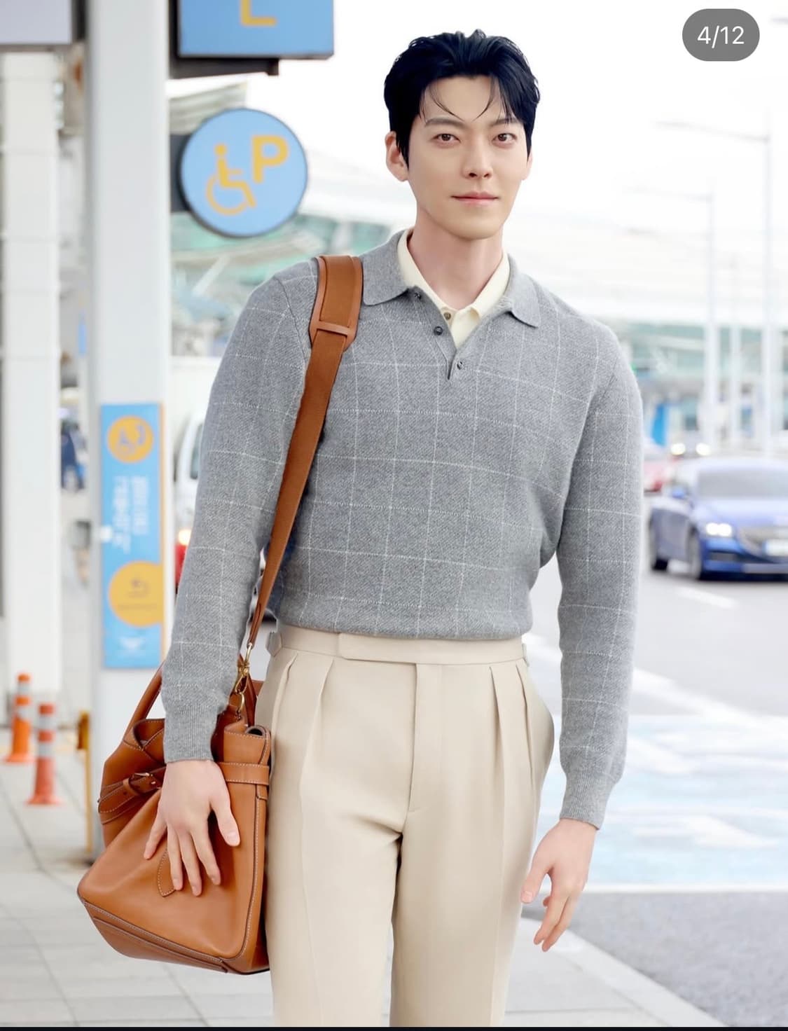 랄프로렌 퍼플라벨 캐시미어100%윈도우페인 니트 김우빈 톰포드 로로피아나 상품이미지1