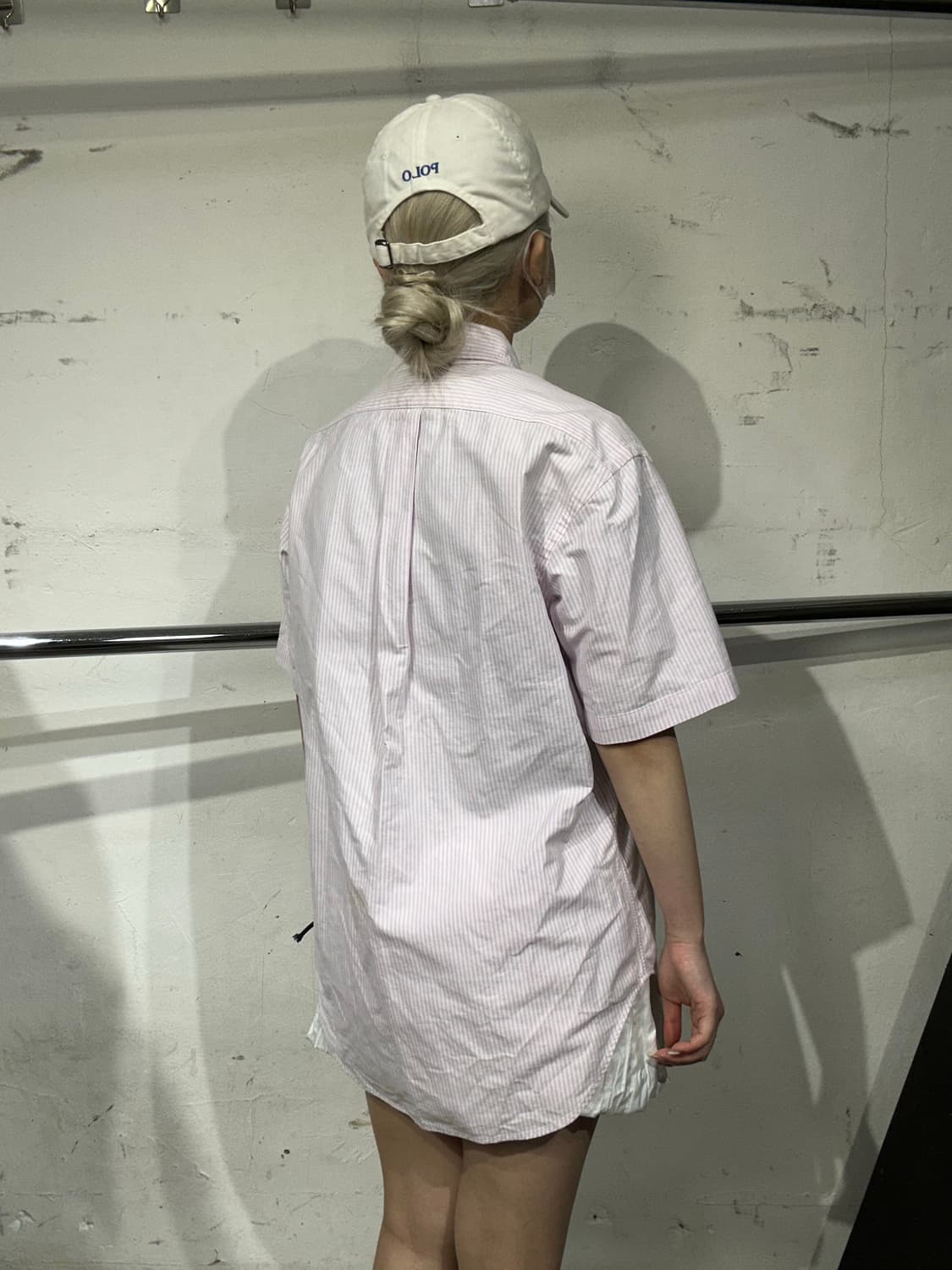 폴로 랄프 로렌 연핑크 오버핏 반팔 셔츠 S 상품이미지3