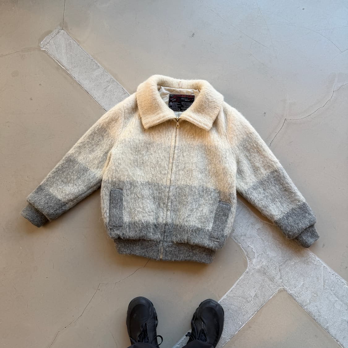 Denmark vtg 쉐기 니트 집업 상품이미지1