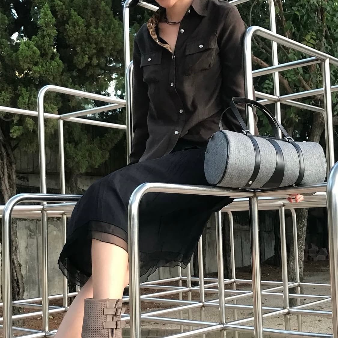 Pendora 브라운 호피 셔츠  상품이미지4