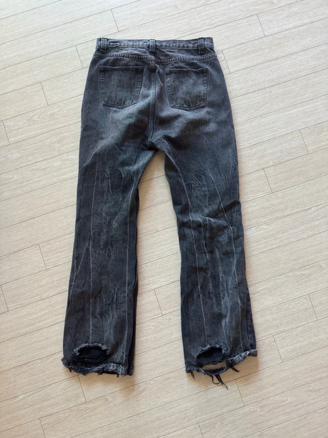 뷰츠컷 데미지 데님 팬츠 상품이미지2