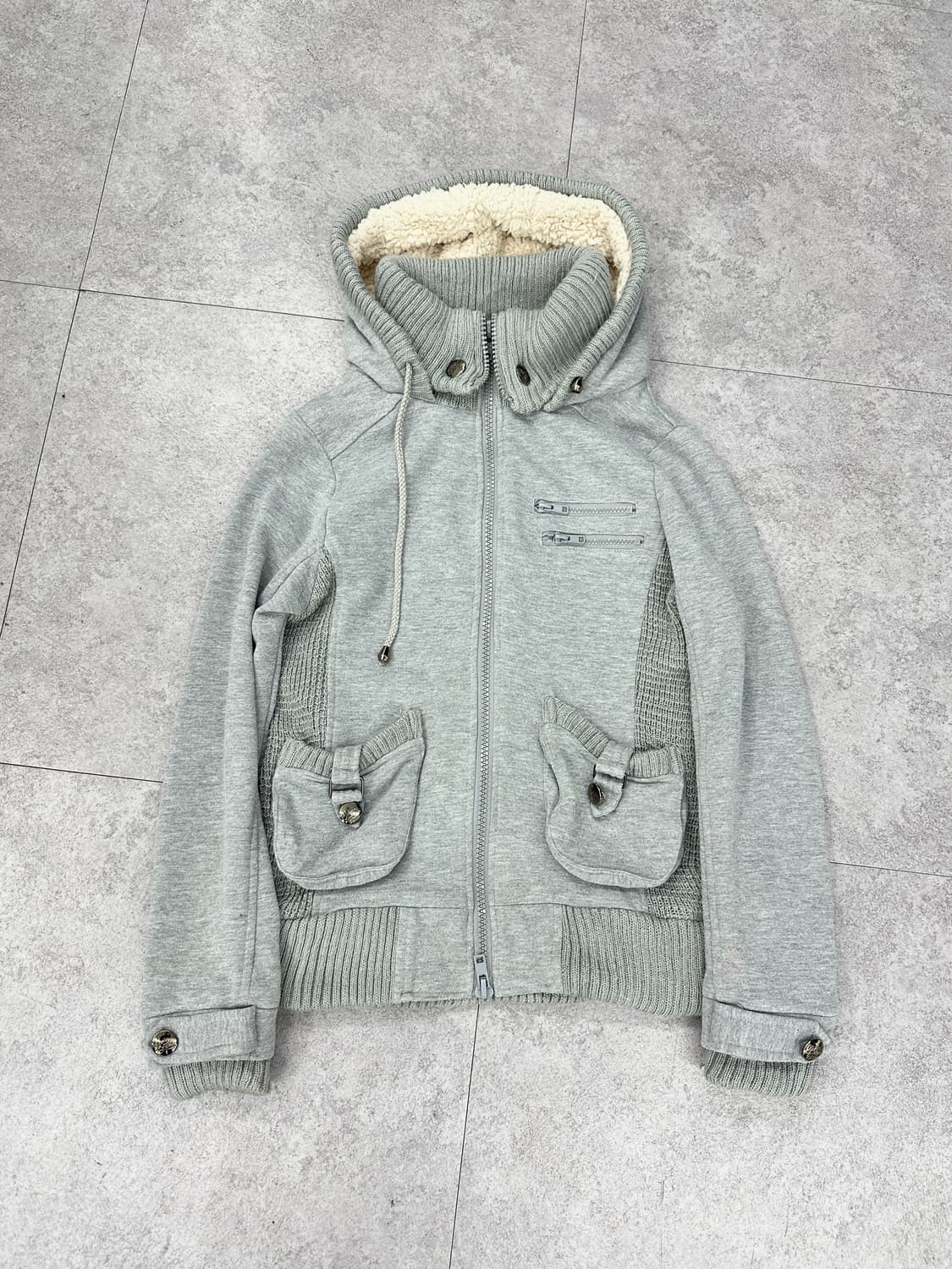 CHU XXX y2k button point 2way hood 상품이미지2
