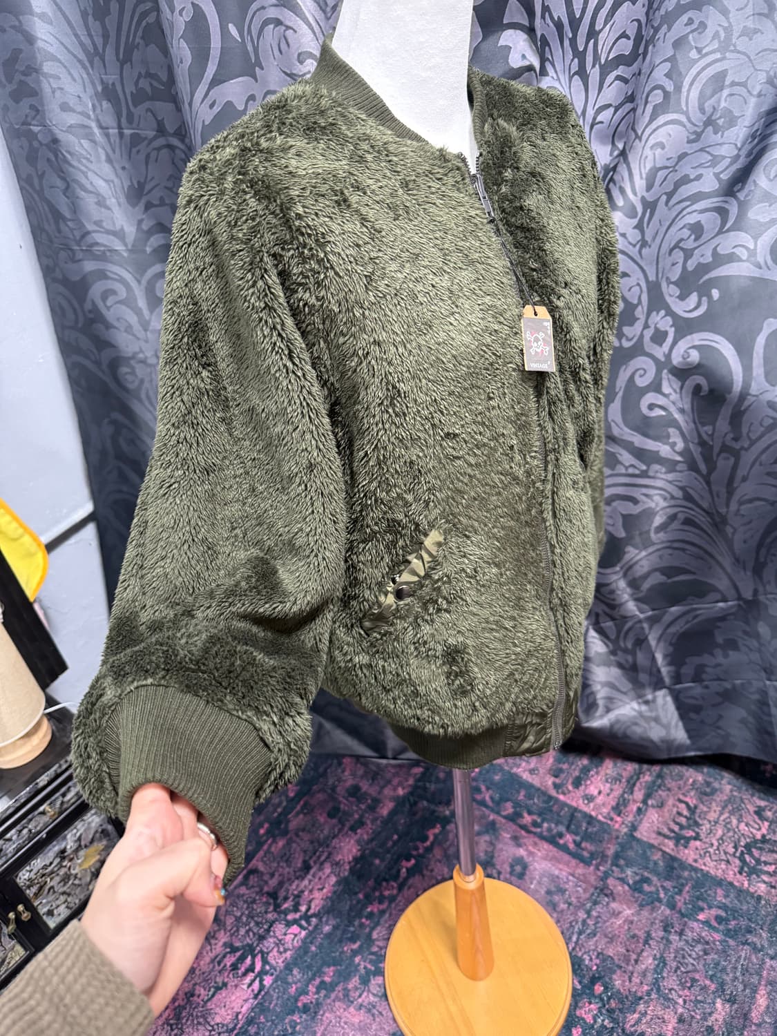 리버시블 양털 카키 항공자켓 상품이미지6