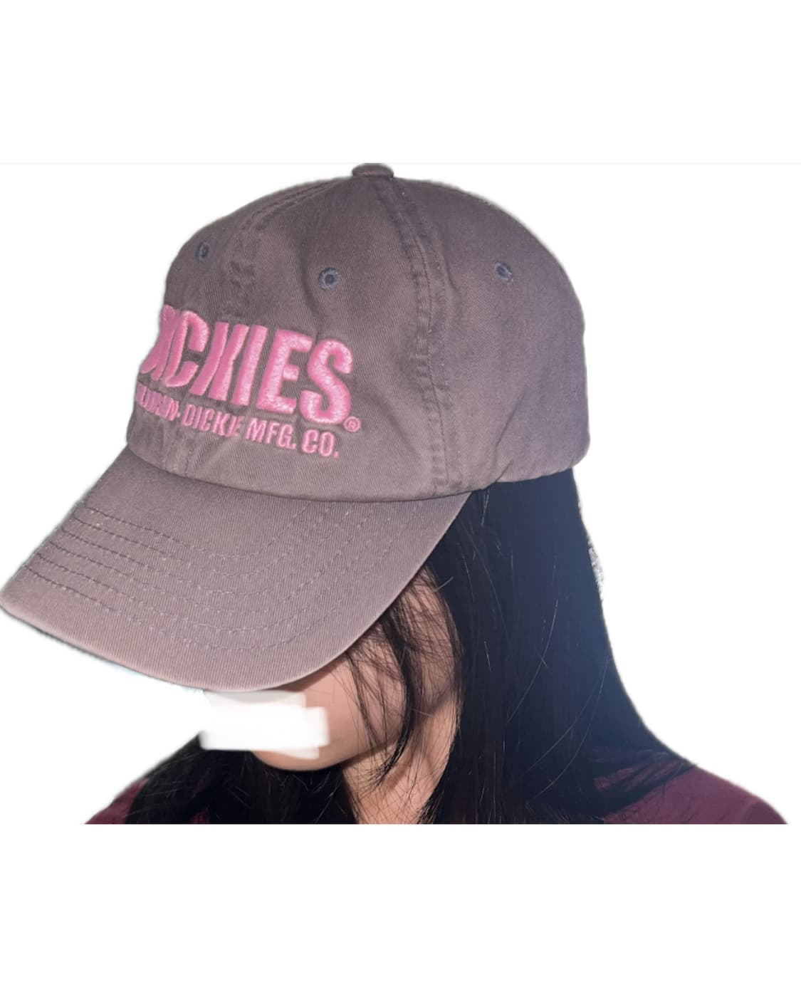 빈티지 디키즈 볼캡 브라운 핑크 상품이미지1