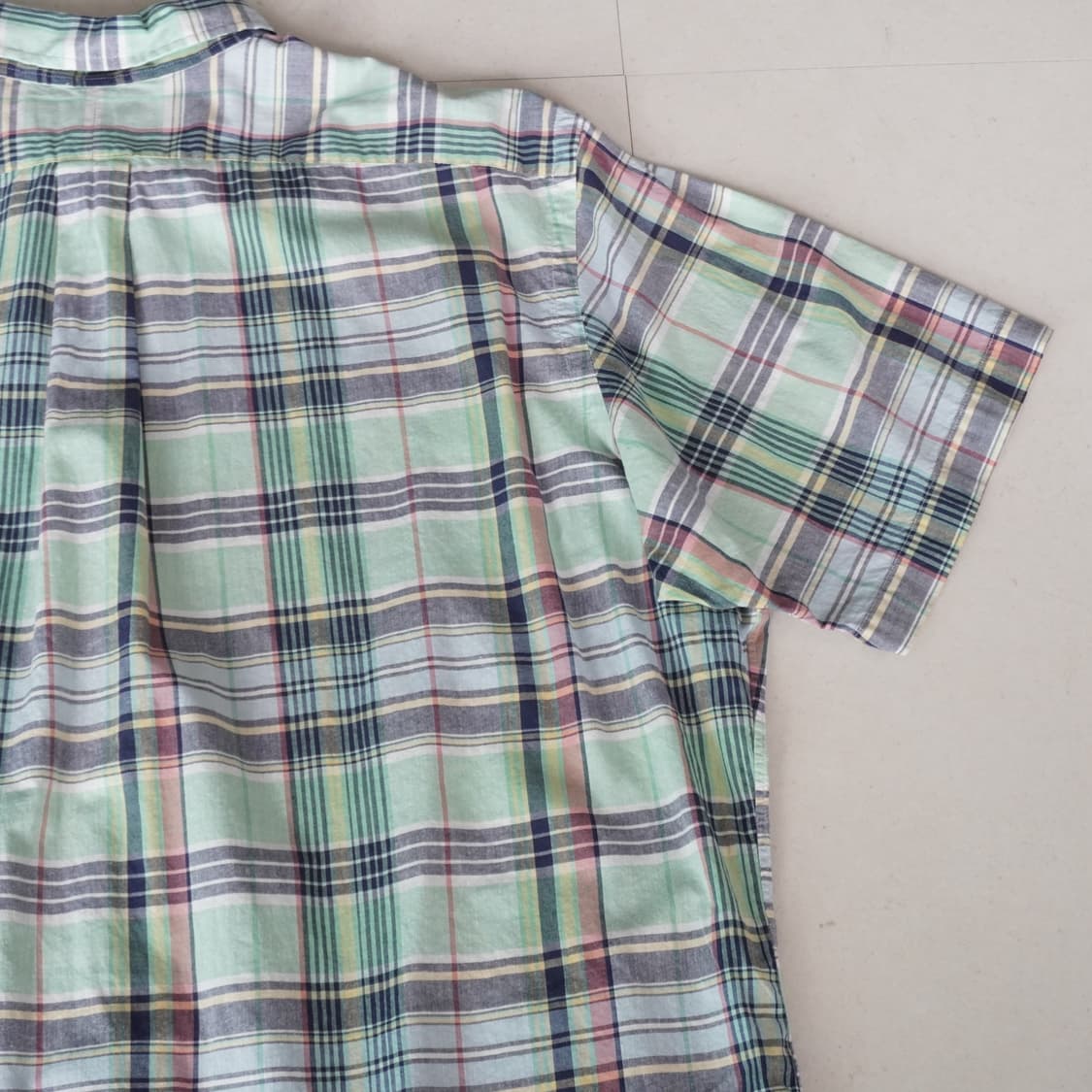 90s 폴로 랄프로렌 클래식핏 체크 반팔 셔츠 (XL) 상품이미지8
