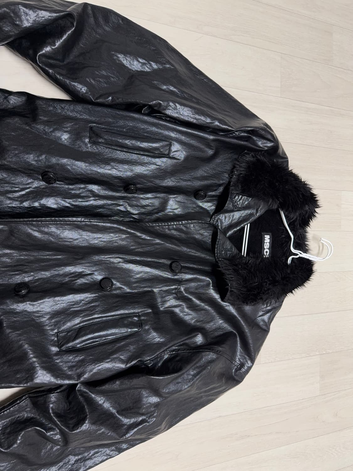 미스치프 레더 퍼 코트 상품이미지2