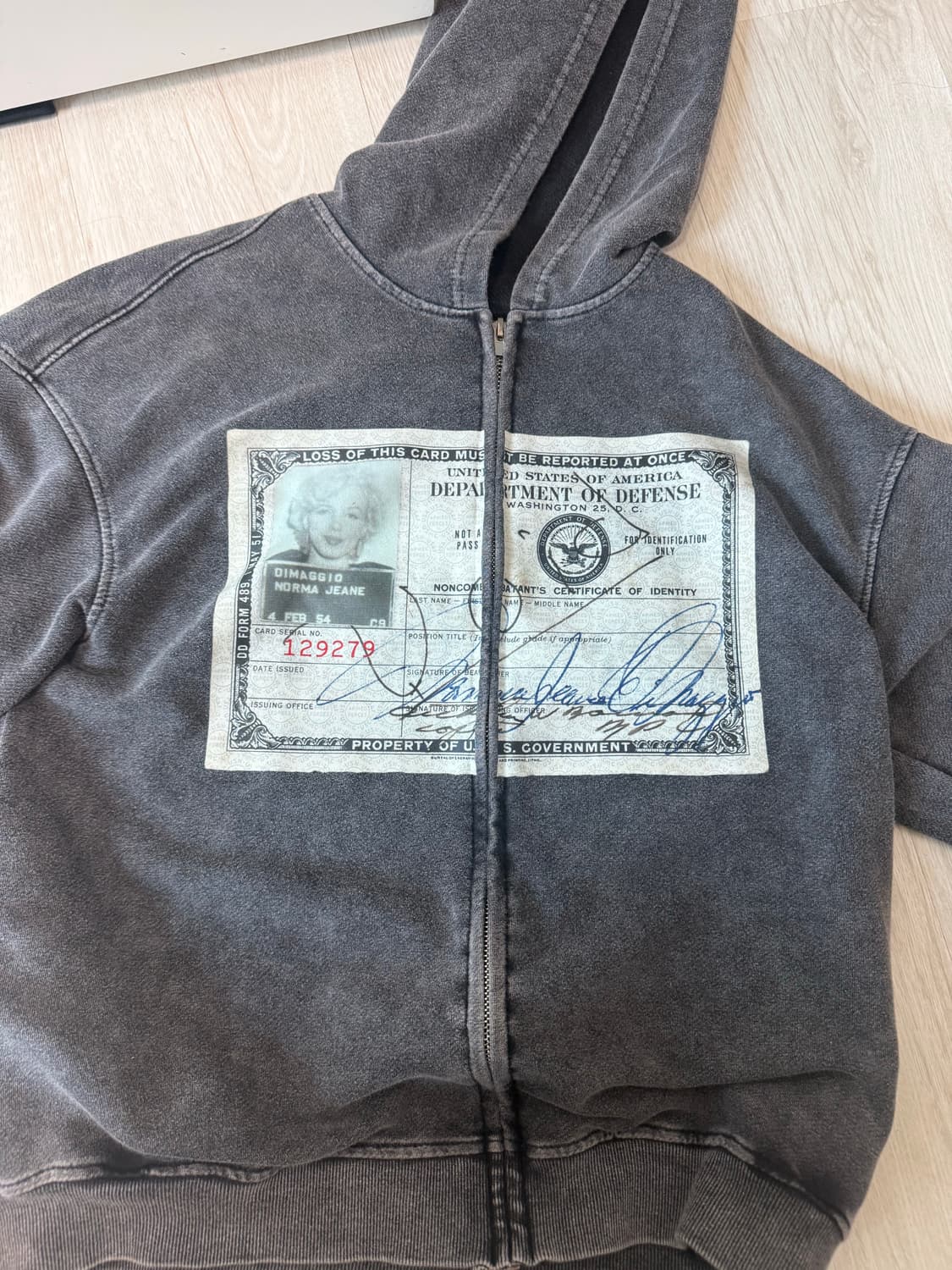 빈티지 크롭 후드집업 상품이미지1