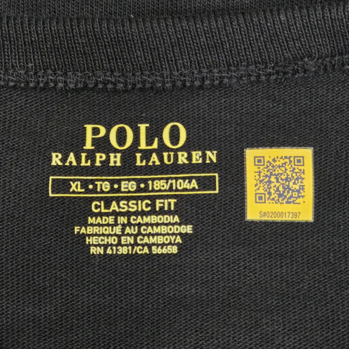 [XL] 폴로 랄프로렌 클래식핏 헤비웨이트 반팔 티셔츠 (블랙) 상품이미지5