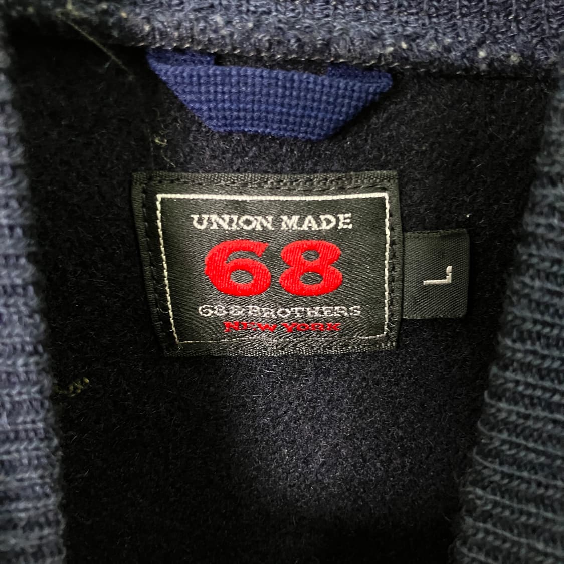 유니온 메이드 네이비 울 바시티 자켓 L 상품이미지3