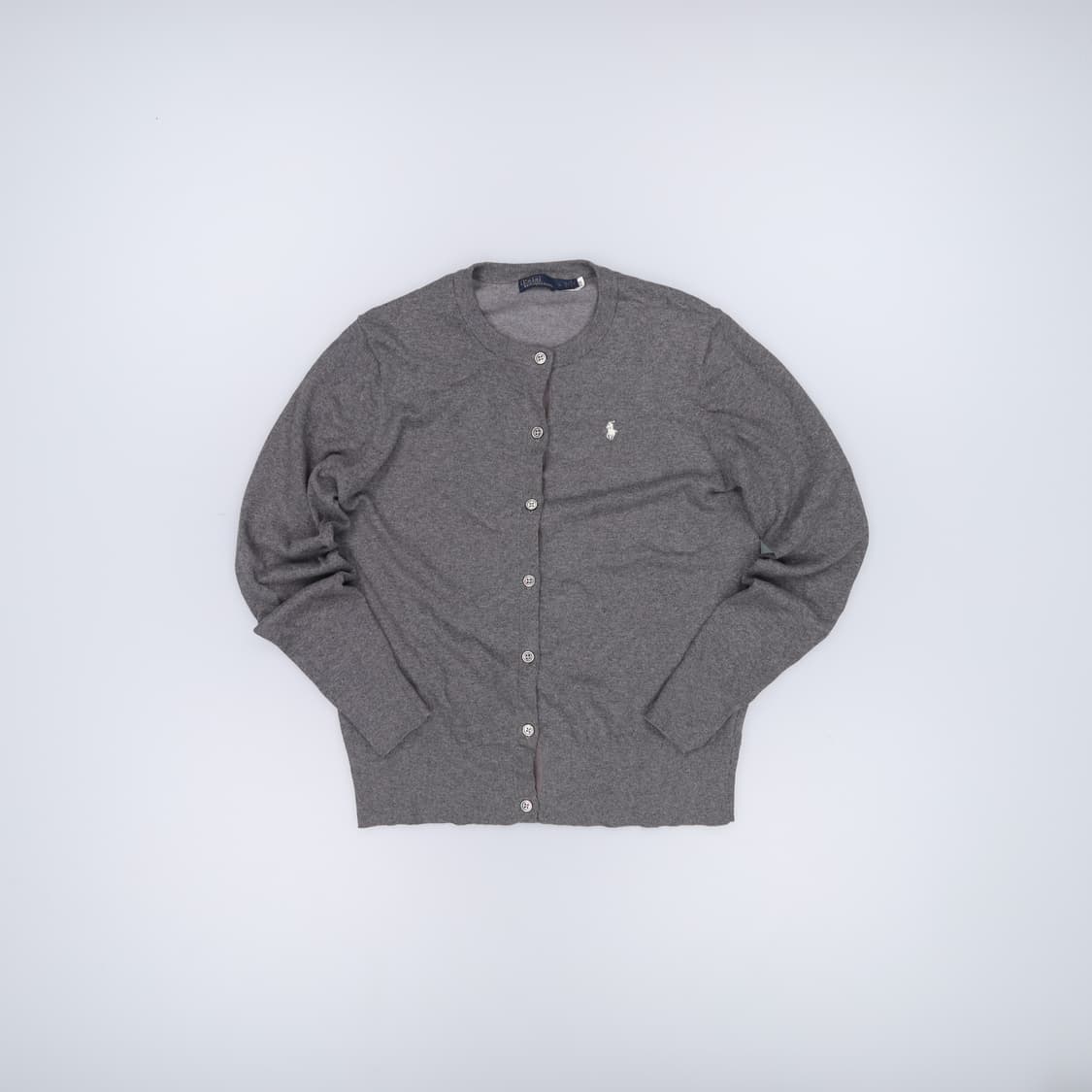 M 폴로 그레이 코튼 가디건 0410H1 상품이미지1