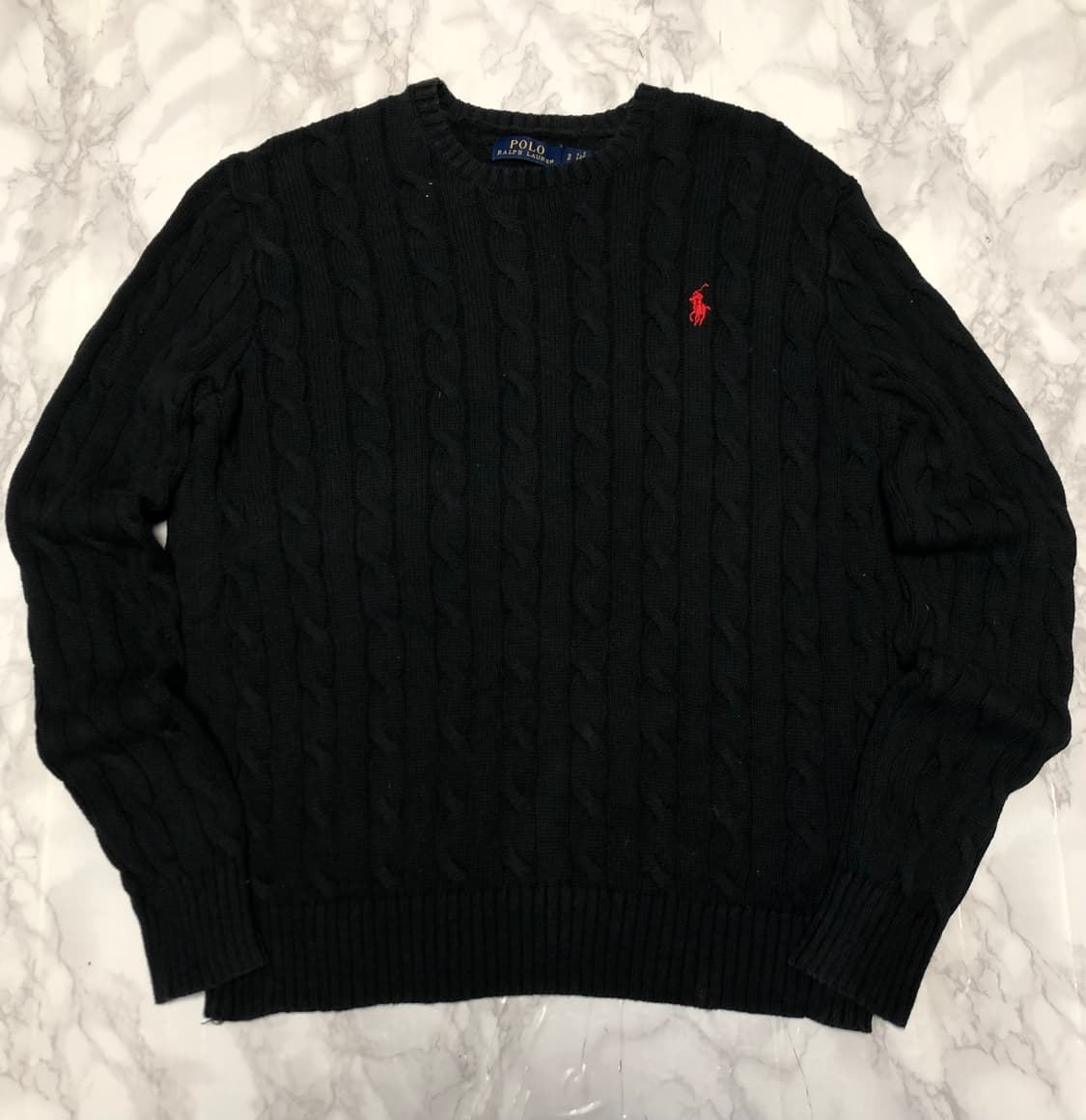 폴로 랄프로렌 꽈배기 니트 블랙 상품이미지1