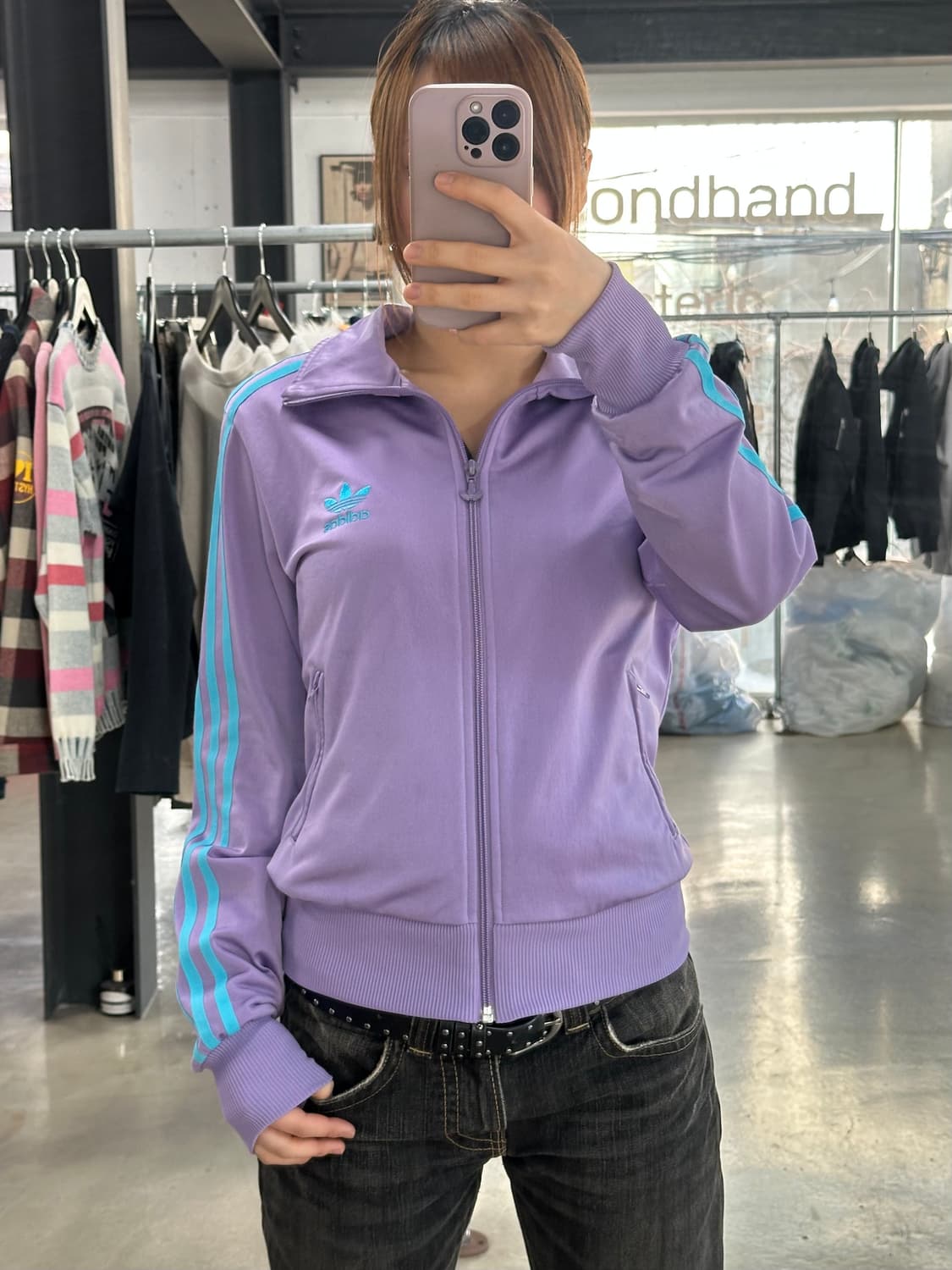 아디다스 파이어버드 퍼플 스카이블루 트랙져지 상품이미지2