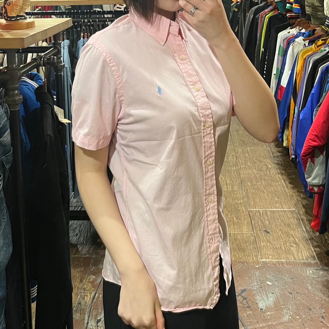 [HI] 폴로 반팔 셔츠 핑크 상품이미지3