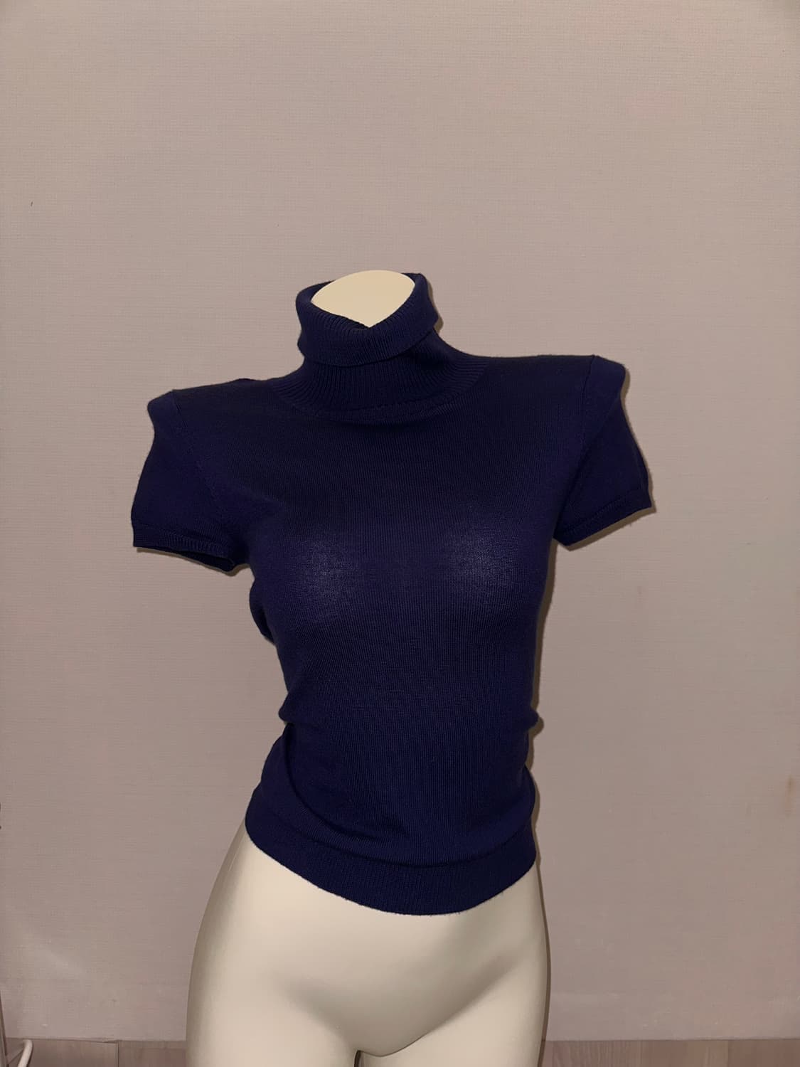 반팔 폴라 퍼플 빈티지 니트 상품이미지1