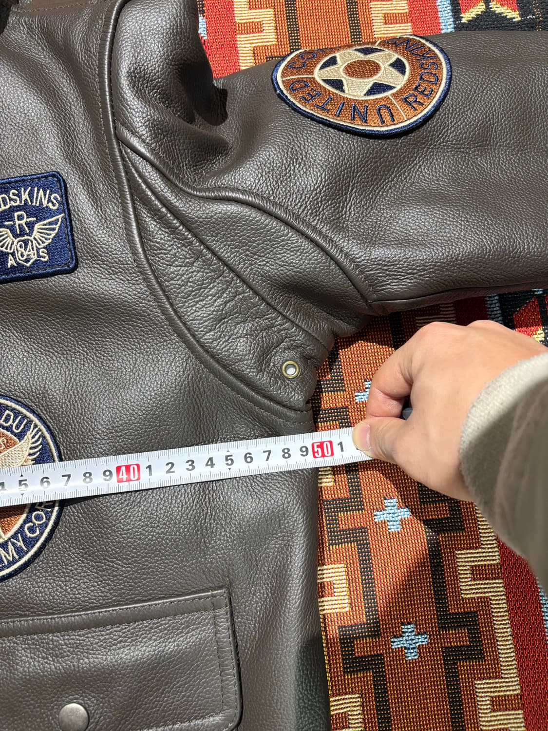 미 공군 복각 G-1 카우하이드 소가죽 레더자켓 상품이미지9