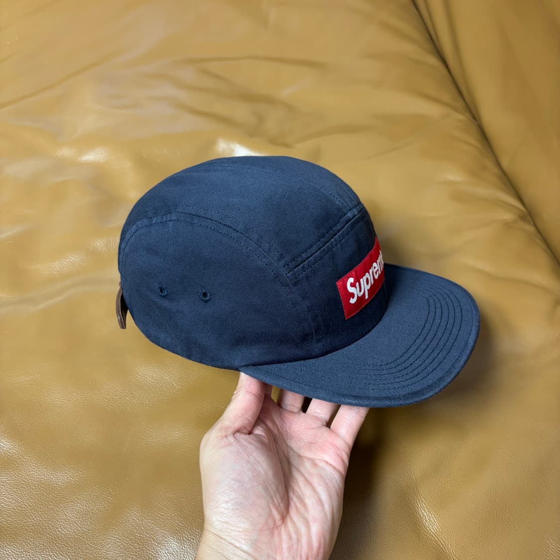 Supreme 슈프림 네이비 레드 박스로고 캠프캡 모자 (Navy) 상품이미지3