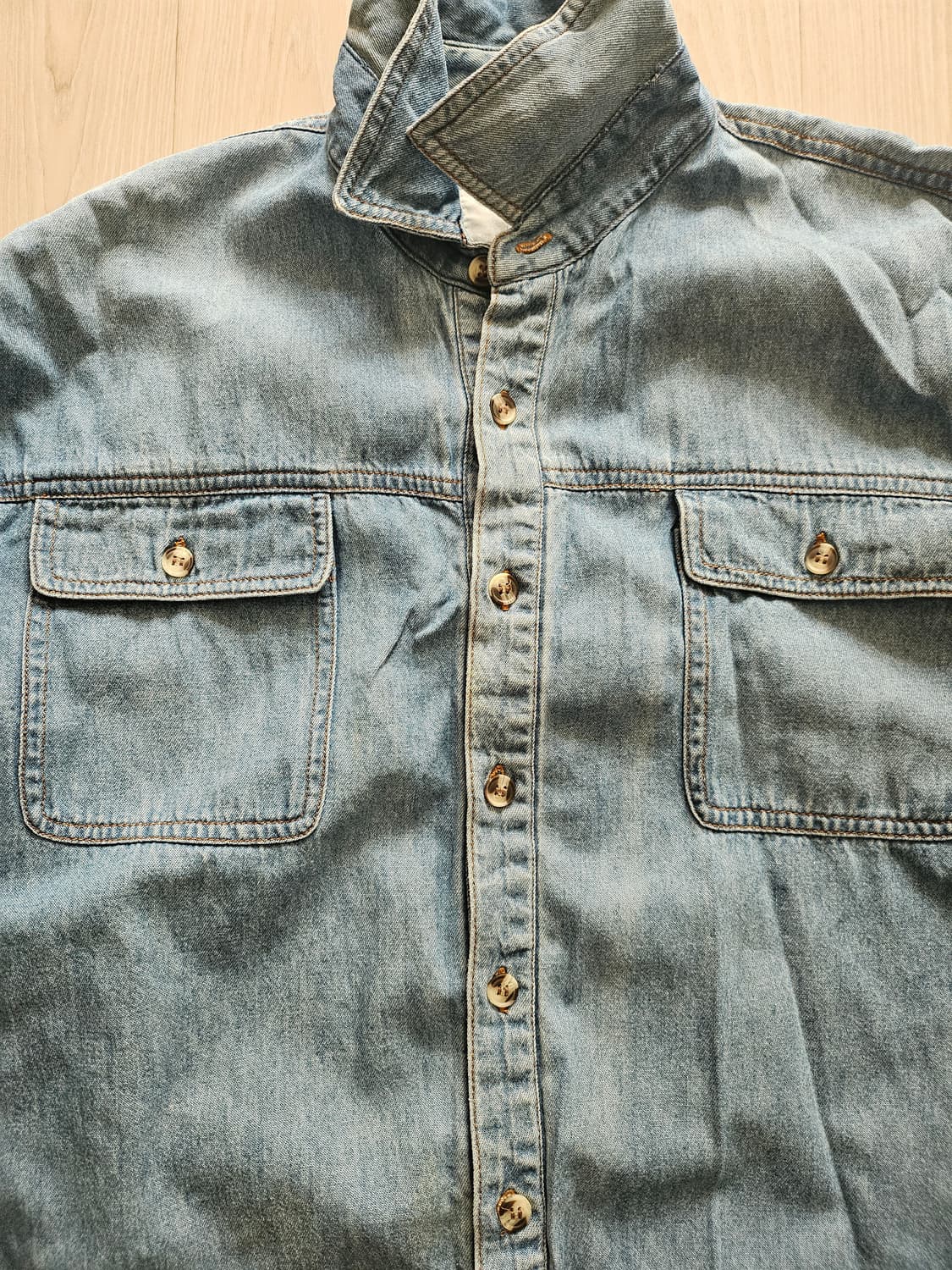 디즈니 미녀와야수 빈티지 데님셔츠 상품이미지3