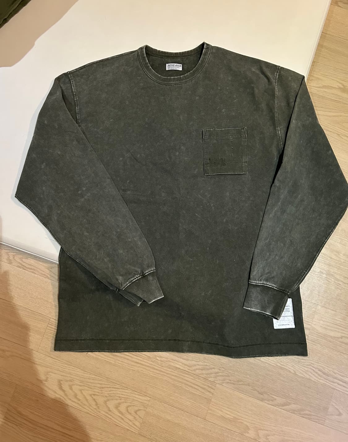 비헤비어 DISTRESSED MIL L/S SHIRTS 올리브 2사이즈 상품이미지2