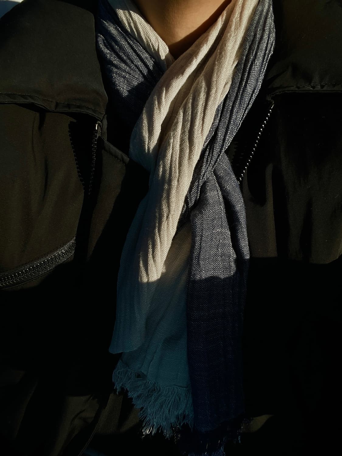 빈티지 투톤 크링클 머플러 (새상품) 유니섹스 상품이미지10