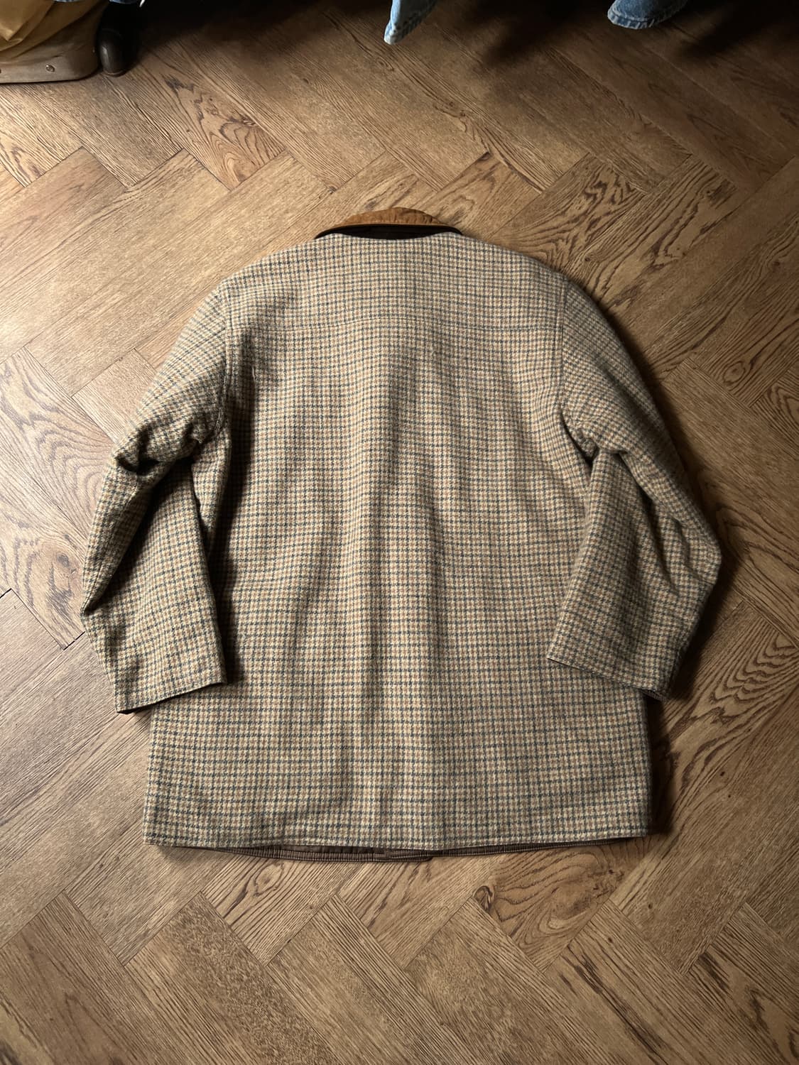 [M]USA 빈티지 베이지 하운드투스 체크 리버시블 자켓 상품이미지8