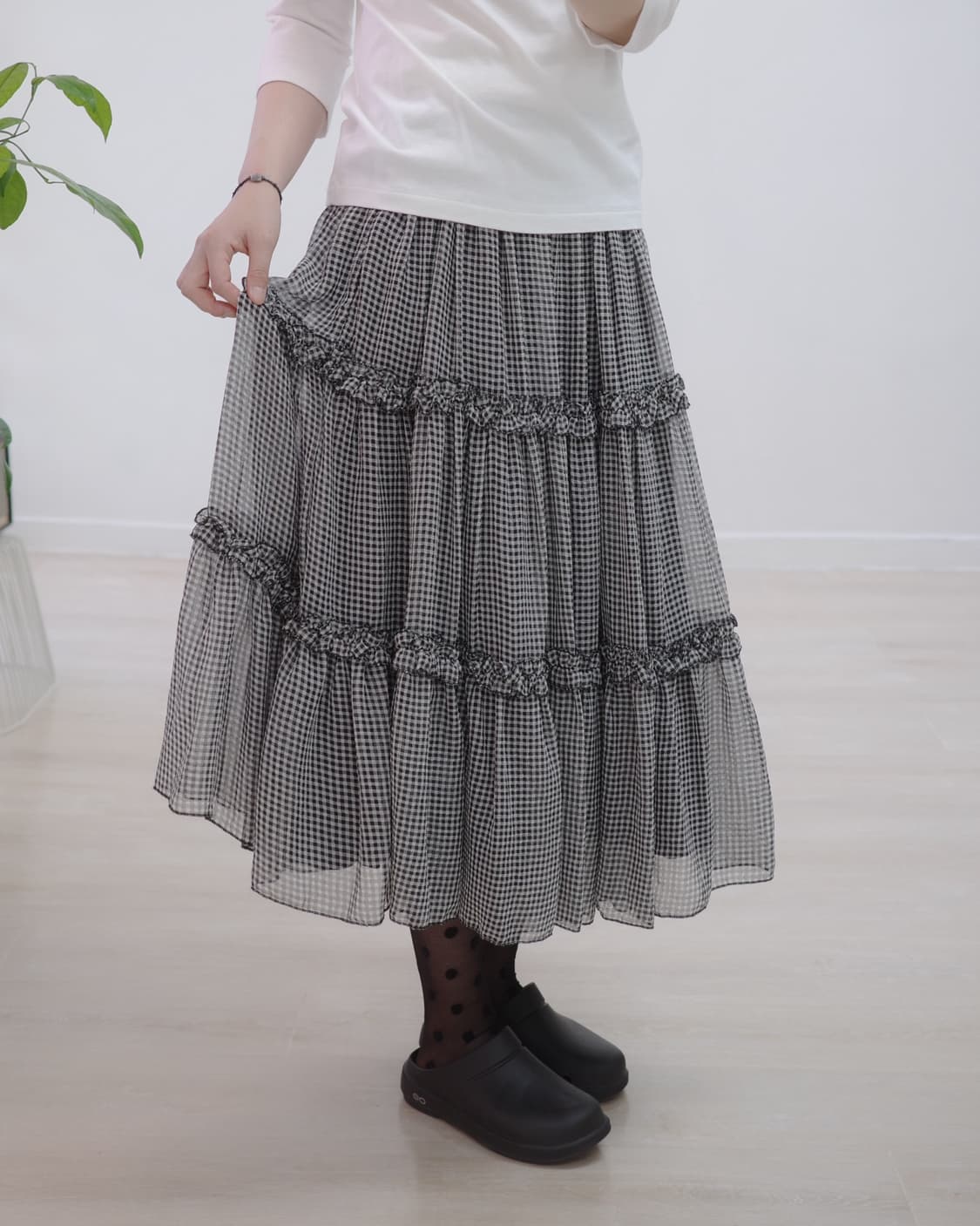 Catherine cottage check Skirt 상품이미지5
