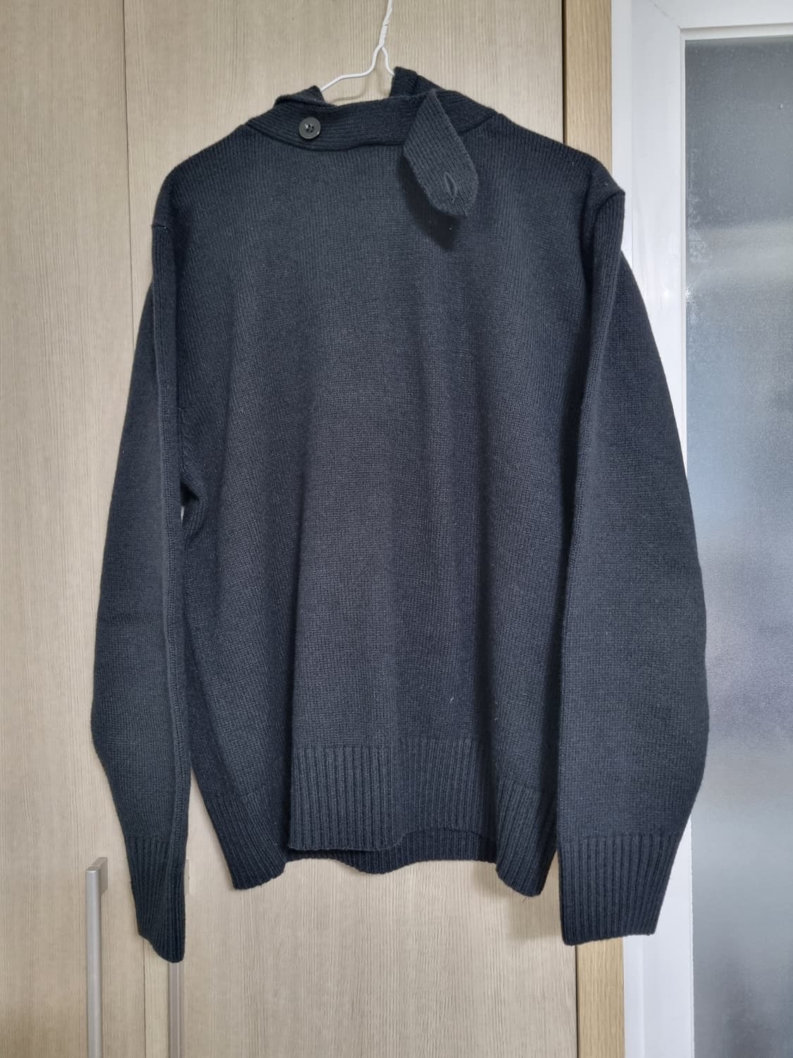 haus 파인 울 니트 버튼 후디 [m] 상품이미지4