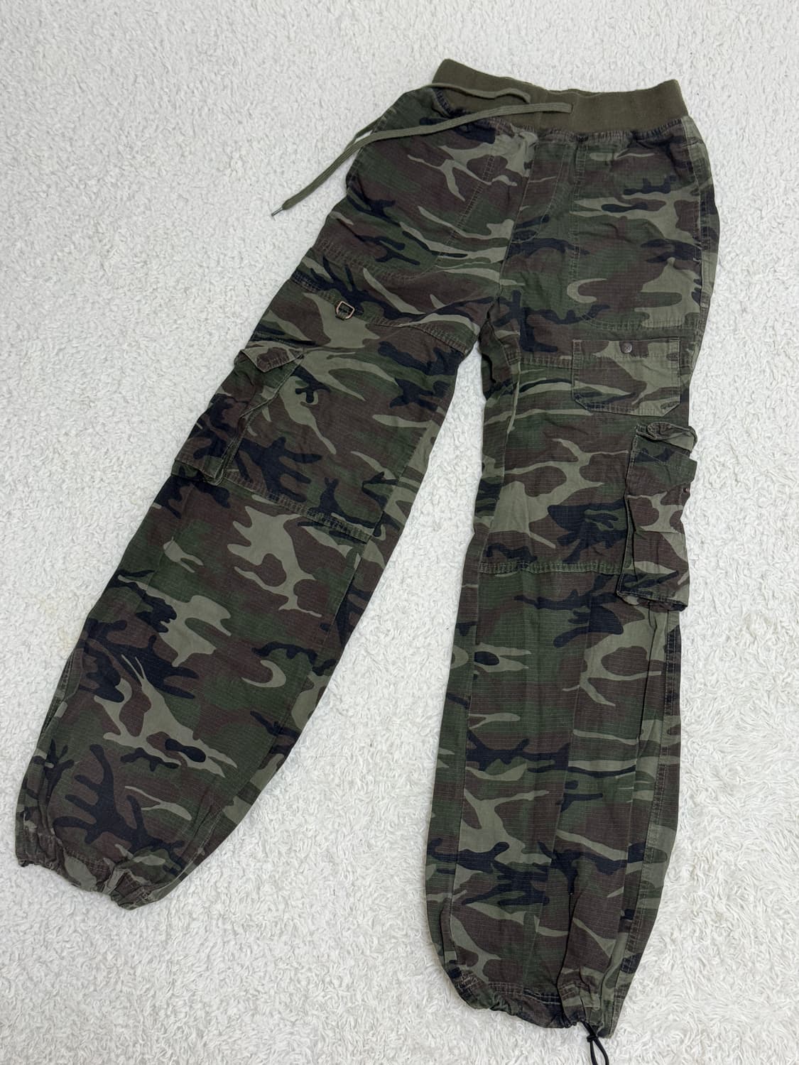 러닝하이 립스탑 밴딩 카고 팬츠 카모 상품이미지2