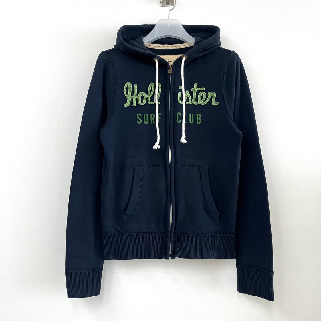 홀리스터 자수로고 네이비 후드집업 상품이미지2