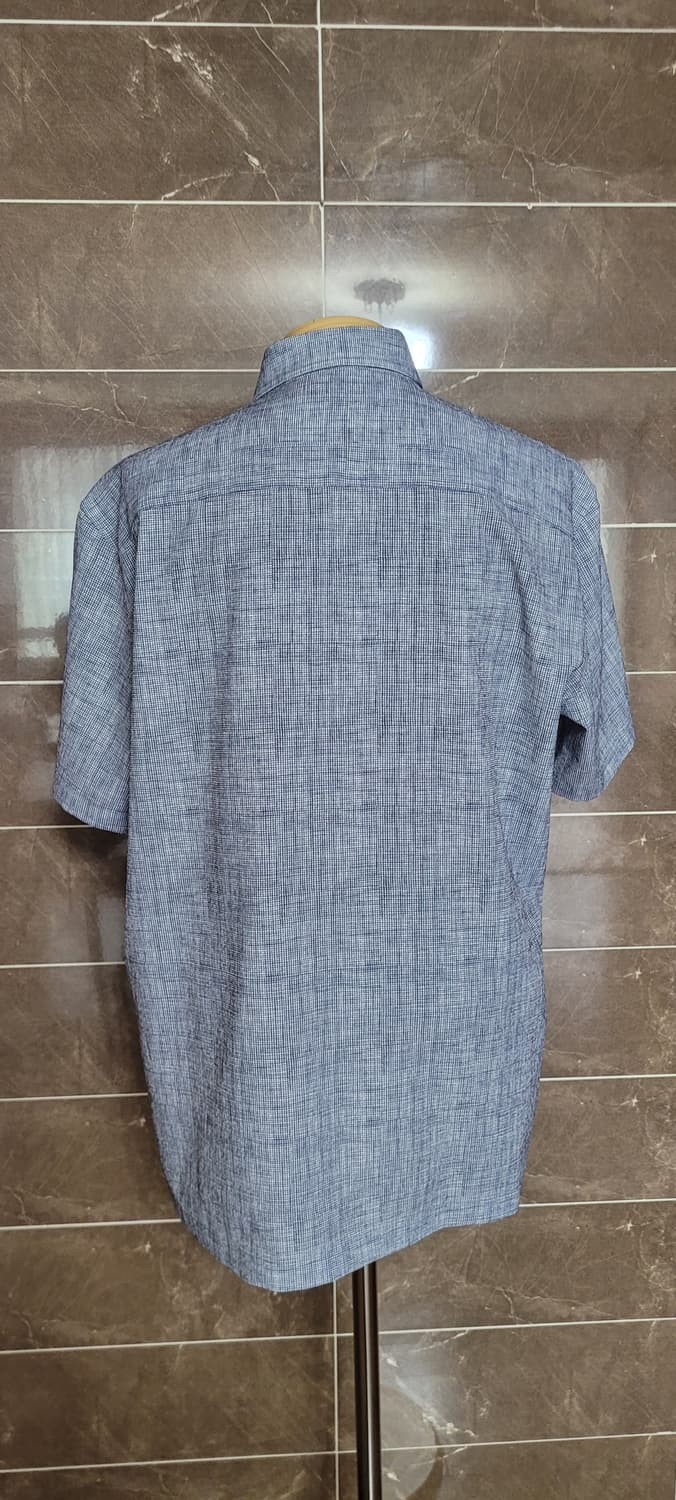 (남성110사이즈)인디안 체크 반팔 셔츠(구김없는소재) 상품이미지3