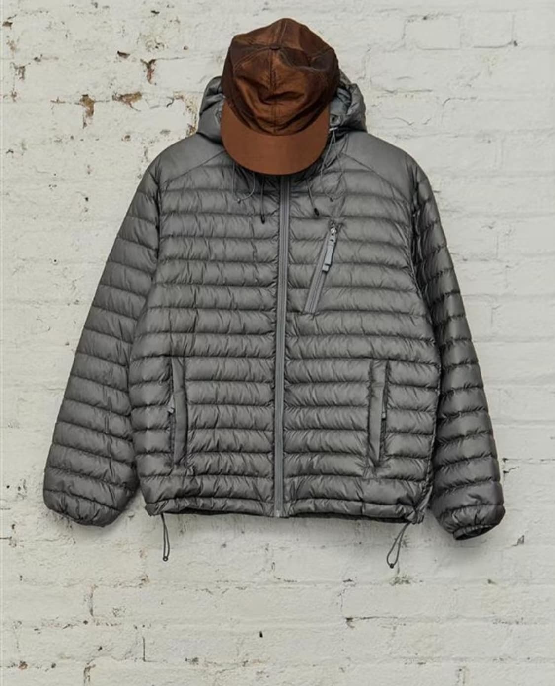 헤지스 남성 경량 구스다운 패딩 그레이 M 상품이미지1
