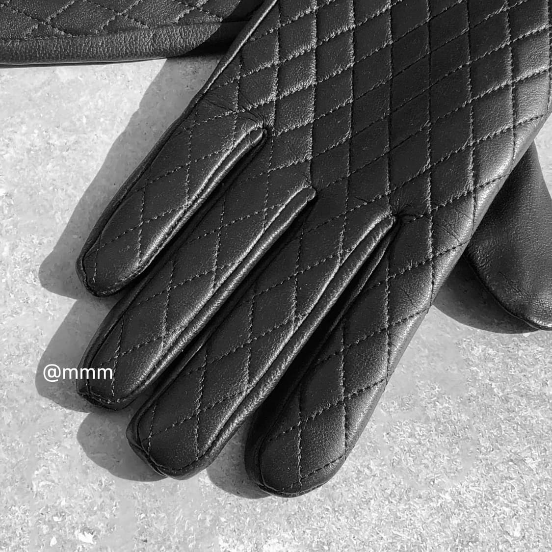 [Unisex] 스마트터치 퀼팅 가죽 장갑 상품이미지4