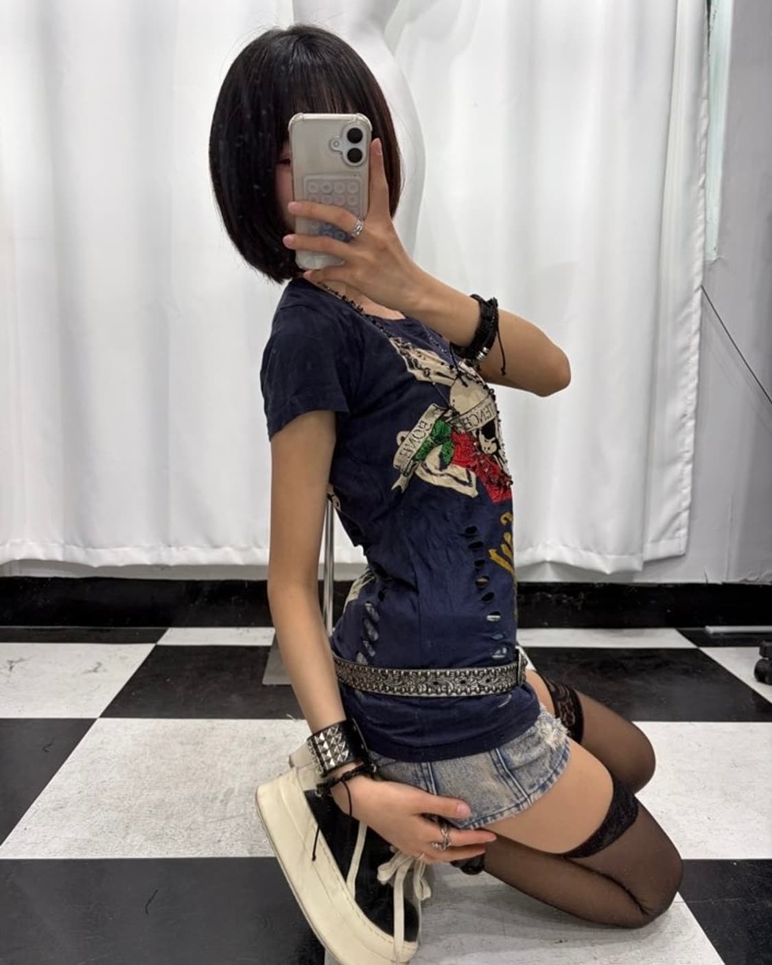🎸네이비 프린팅 티셔츠🎸 상품이미지5