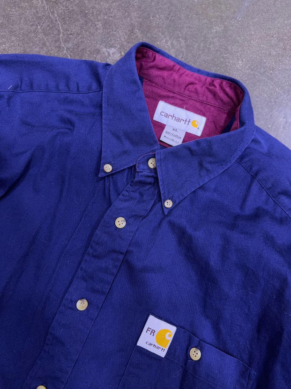 칼하트 리메이크 캐쥬얼 네이비 긴팔 셔츠 남방 XL 상품이미지3